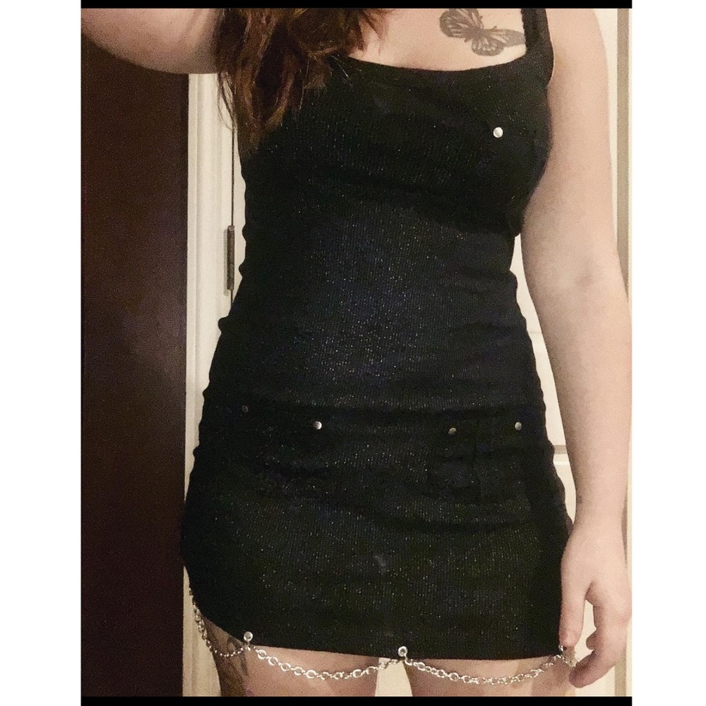 Altered bodycon dress with chains